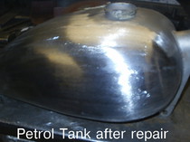 Petrol Tank after repair